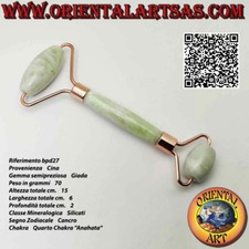 Rullo massaggiante "face roller" in pietra naturale per Gua Sha