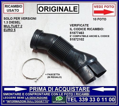 Tubo manicotto presa aria - presa,