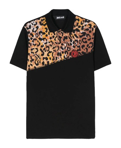 Polo uomo nero - just, cavalli