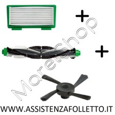 KIT ORIGINALE ROBOT FOLLETTO VR 100 SPAZZOLINO+ FILTRO+ RULLO ASPIRAPOLVERE
