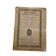 Libro Antico Barozzi da Vignola Gli ordini d'architettura civile Vallardi 1832