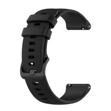Cinturino universale 20mm, Colore Nero, Silicone Flessibile