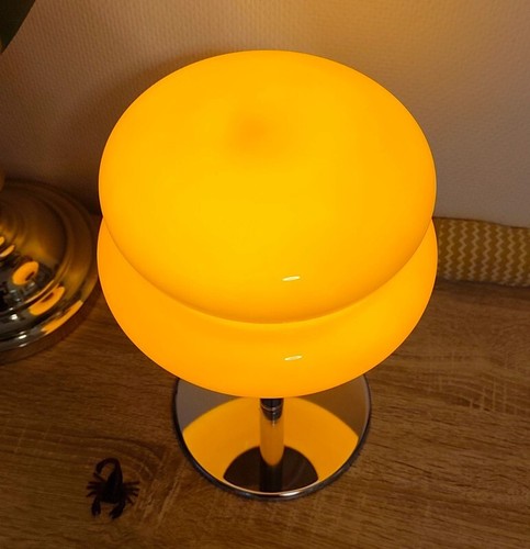 Lampe verre orange clair - en,