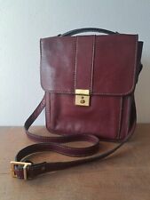 Borsello Uomo Pelle Cuoio Vintage Anni '70 '80 Originale Tracolla Patta Fiaba