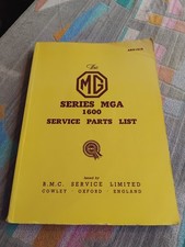 Catalogo lista ricambi MG MGA