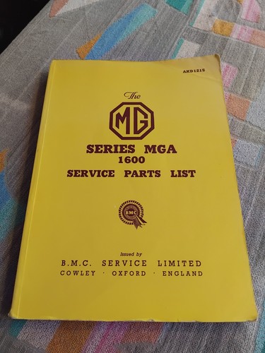 Catalogo lista ricambi - mg, mga