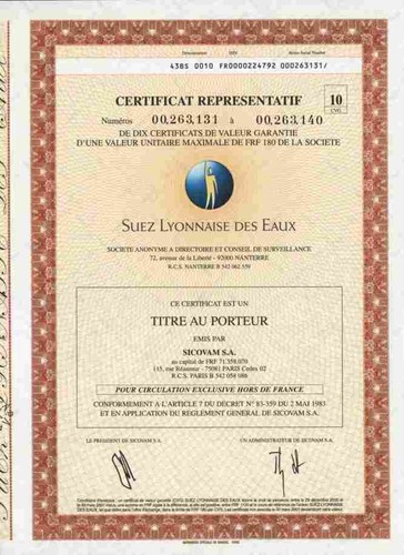 Suez lyonnaise des eaux 1983 - suez,
