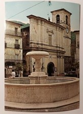 CARTOLINA (ANTRODOCO) RIETI F.GRANDE Fontana di Piazza del Popolo ANNI 70