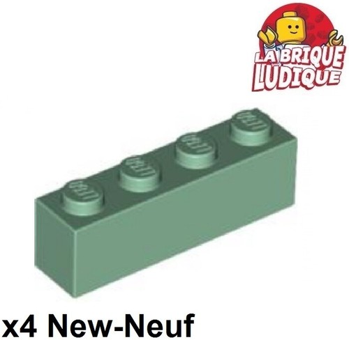 Lego mattone 1x4 - lego, verde