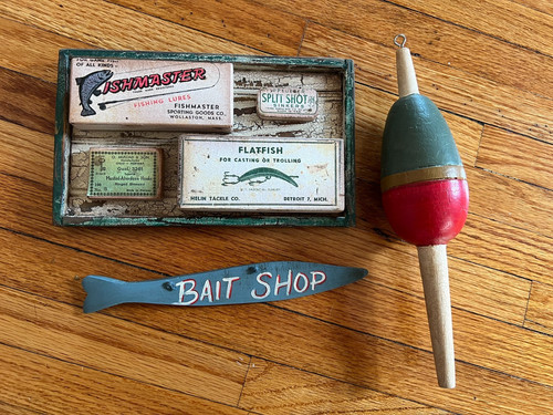 Vintage fishing cabin decor - fishing,