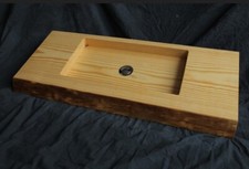 PIANO LAVABO IN LEGNO TAVOLA