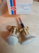 pomo accoppiato Bal serie 94/12 ottone e porcellana champagne