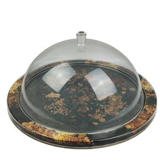 Alzata Espositore per Piatti Dolci Cucina Vintage Pasticceria con Fiori Secchi