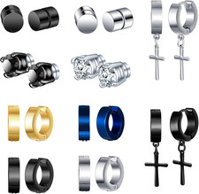 10 Paia Orecchini Magnetici