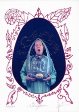 Luigi ONTANI LITOGRAFIA sbadigliovo arte moderna