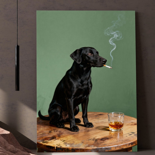 Cane con sigaretta - ,, umorismo