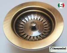 PILETTA BASKET " BONOMINI " DIAMETRO EST Ø 115 MM SCARICO 1½"  BRONZATO - BRONZO