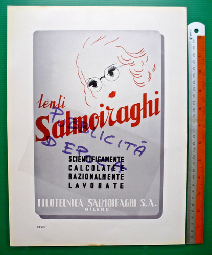 Pubblicità 1941 lenti - pubblicità,