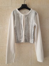 Bolero per bambina con paillettes argento Idexè