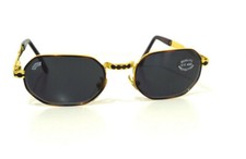 Custom Occhiali da sole gold & brown Sunglasses vintage Made in  Italy MINT 