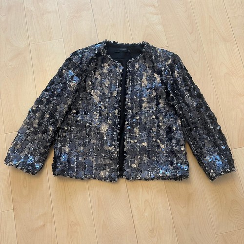 Zara blazer paillettes tweed - paillettes,