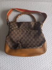 Borsa classica Gucci con monogramma e manico in bamboo