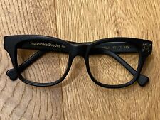 Occhiali Rettangolari stile Nerd neri satinati