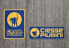 KIT 2 adesivi CIESSE PIUMINI Reali vintage sticker label klebstoff XL 11 x 4 cm