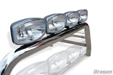 Per Isuzu D Max Rodeo Sport Roll Bar In Acciaio + Jumbo Lights 2002 - 2007