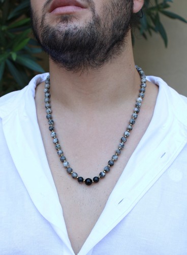 Collana agata dendritica - collana,