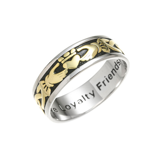 Claddagh with gold band - gold,