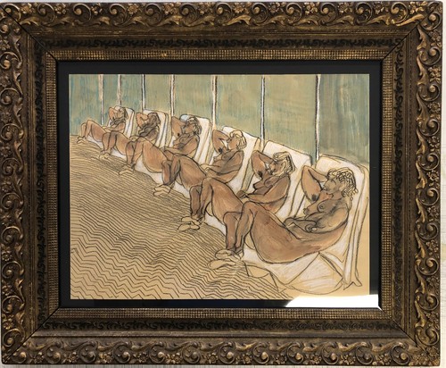 Vecchio disegno carta - disegno, su