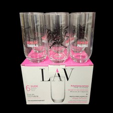 Set 6 Bicchieri Di Vetro Pubblicitari Espolon Paloma Tequila Nuovi in Scatola