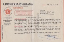CAVRIAGO: 1947 Lettera su carta intestata "Cremeria Emiliana" invio acciughe e..