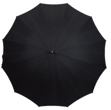 OMBRELLO PARASOLE VINTAGE MANICO CORNO E LEGNO