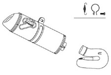 SCARICO TERMINALE TERMIGNONI HONDA CBR 1000 RR 08-11 OVALE INOX camicia CARBONIO