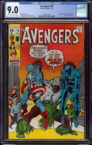 Avengers cgc 0 - 78, ow/w