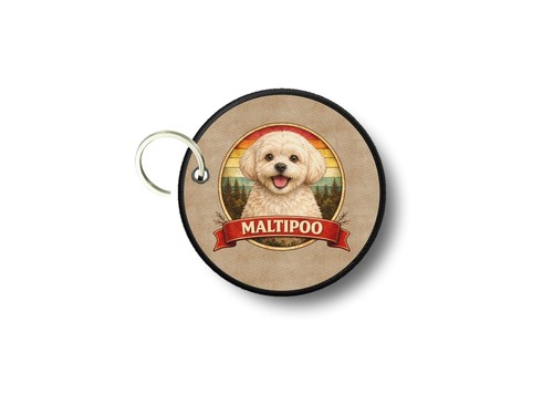 Porte cles clefs imprime chien