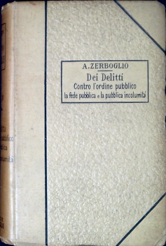 Dei delitti contro - 4:, l'ordine