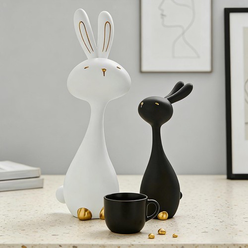 Statuette coniglietti - 2x, di