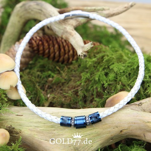 Collana bracciale pelle - in,