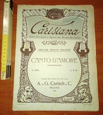 Pennati Malvezzi, Canto d'amore: intermezzo, (orchestrina) Carisch 1928