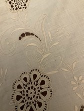 Tovaglia Nuova  Beige 250x168 Con Ricami E Inserti All’ Uncinetto Con 12 Tov.li