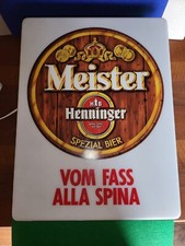 Insegna luminosa neon  birra HENNINGER vintage  funzionante