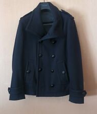 MAURO GRIFONI GIACCA TRENCH BLU UOMO IN LANA MADE IN ITALY TAGLIA L