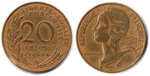 Francia centimes 1963 - francia, centimes,
