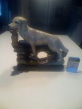 Antica Scultura In Gesso cane da caccia 