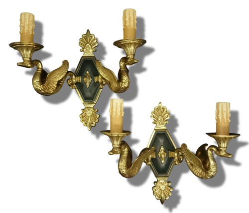 Coppia applique cigni - coppia,