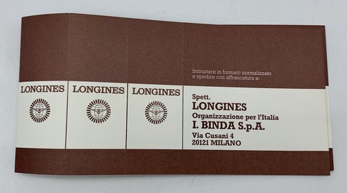 Longines certificato - certificato, di