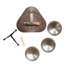 Kit chitarra risuonatore tricone ruggine rossa con coverplate, cono, ponte a T